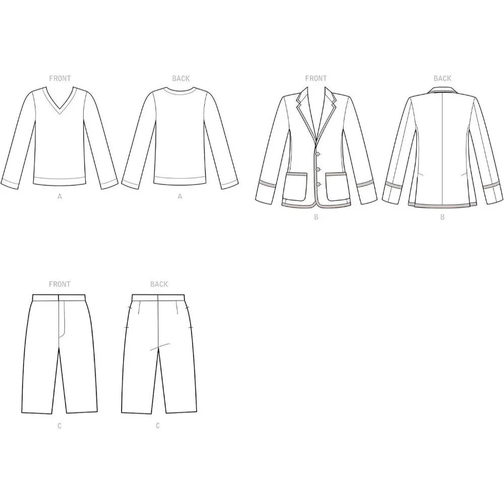Simplicity Sewing Pattern 9094 Unisex Adult School Uniform Cosplay Costume 34-42